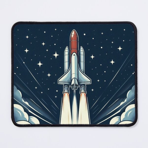 Item preview, Space Shuttle Launch – Cosmic Exploration Art designed and sold by Dogandesighn.