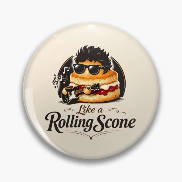 Item preview, Rolling Scone Rock Music Pun Food Lover Tee designed and sold by Fanverse Merchandise.