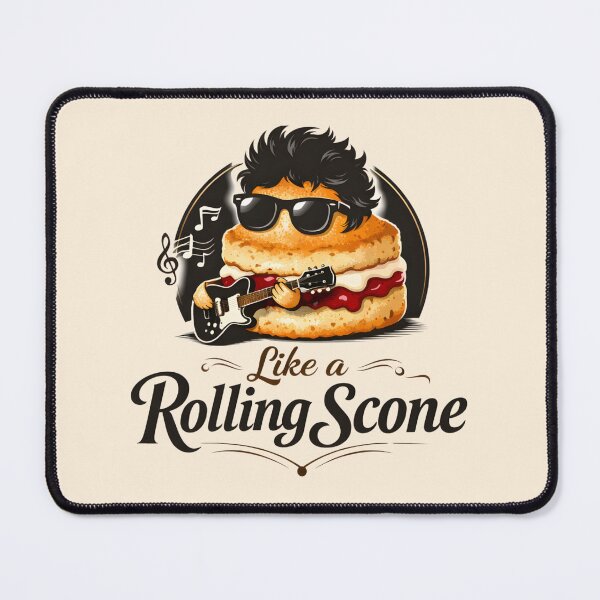Item preview, Rolling Scone Rock Music Pun Food Lover Tee designed and sold by Fanverse Merchandise.