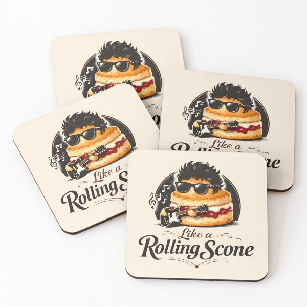 Item preview, Rolling Scone Rock Music Pun Food Lover Tee designed and sold by Fanverse Merchandise.