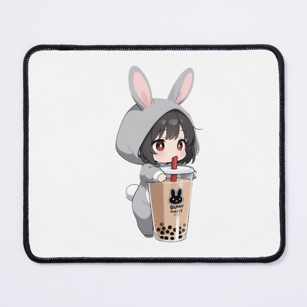 Item preview, Cute Bunny Girl Drinking Bubble Tea – Kawaii Chibi Anime Aesthetic designed and sold by Dyan4.