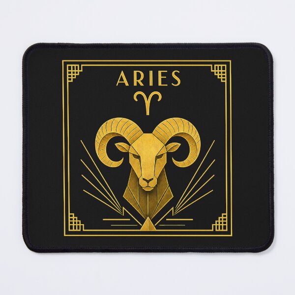 Item preview, Aries zodiac sign art deco style designed and sold by CMYKStudio.