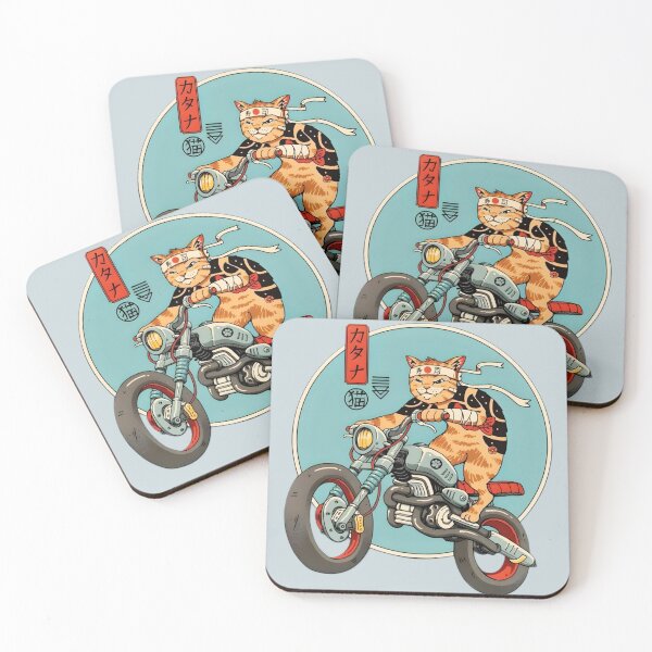 Item preview, Cyberpunk Samurai Biker Cat Illustration designed and sold by Peac7e.