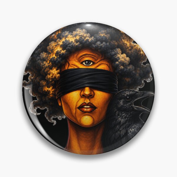 Item preview, Blindfolded Oracle & Raven designed and sold by BigBrainPrints.