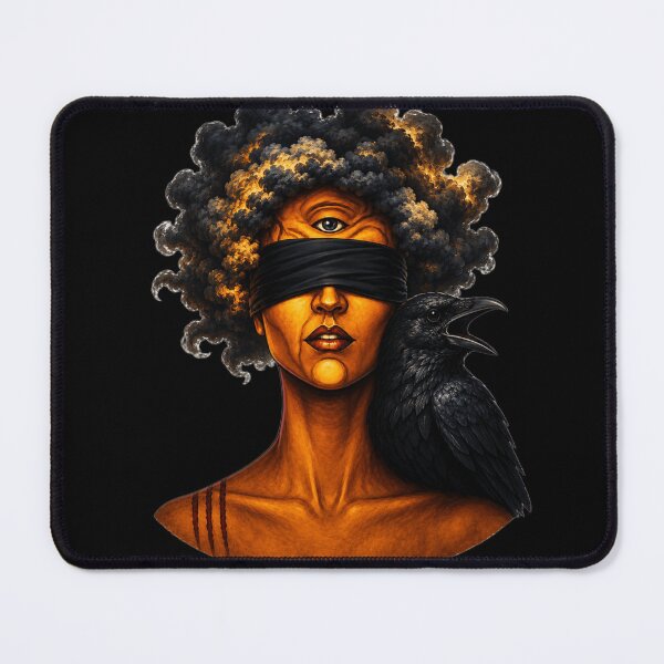 Item preview, Blindfolded Oracle & Raven designed and sold by BigBrainPrints.