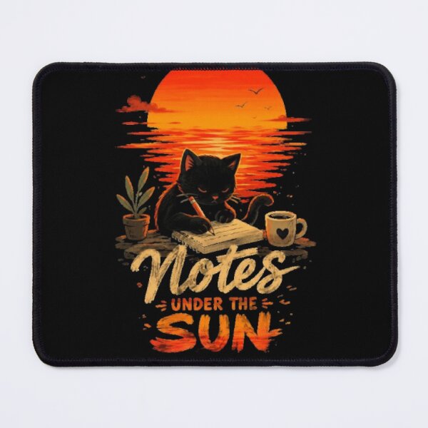 Item preview, Notes Under The Sun Spiral Notebook – Aesthetic Study Cat Journal designed and sold by IconicDesignsXd.