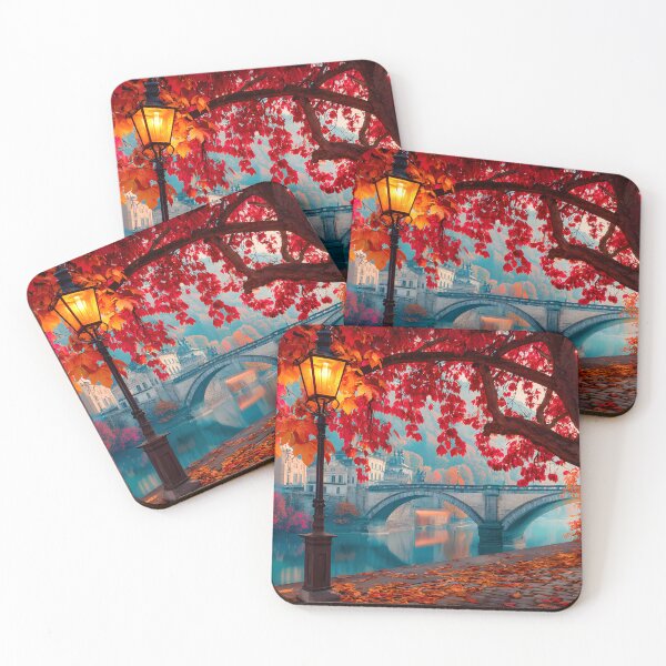 Item preview, Autumn Serenity at the Historic River Bridge designed and sold by Artessie.