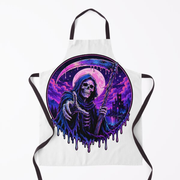 Item preview, Synthwave Grim Reaper Gothic Moon designed and sold by Jaideep Walia.