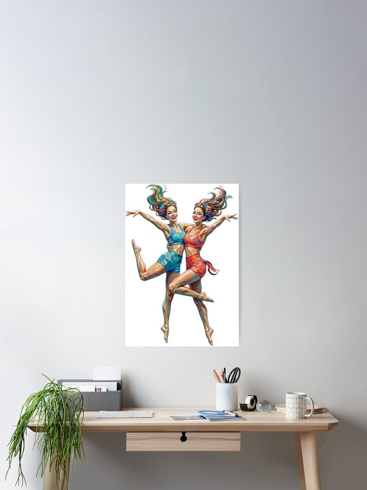 Thumbnail 2 of 3, Poster, Female synchronized swimming designed and sold by Runglavan.