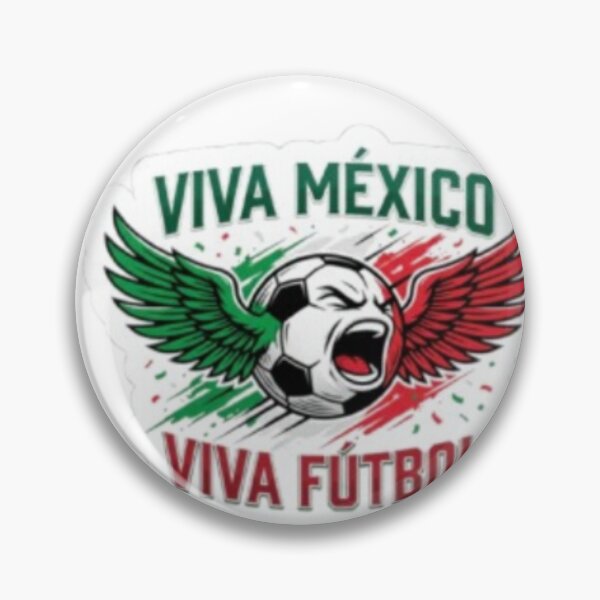 Item preview, Viva México Viva Fútbol — Winged Soccer Ball Mexico Pride Retro Sticker designed and sold by CosyCush.