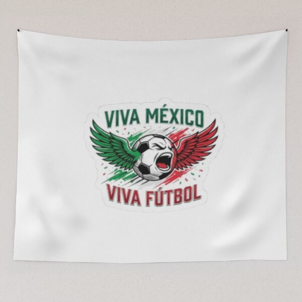 Item preview, Viva México Viva Fútbol — Winged Soccer Ball Mexico Pride Retro Sticker designed and sold by CosyCush.