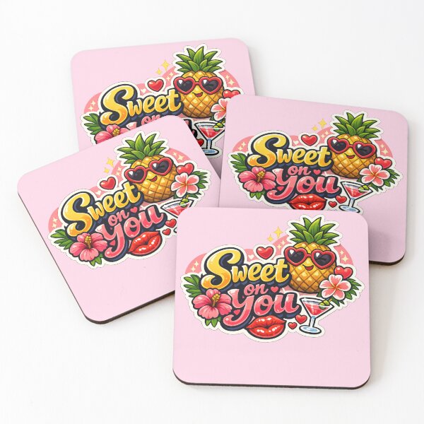 Item preview, Sweet on You – Tropical Flirt Pineapple Sticker designed and sold by The Digital Compass.