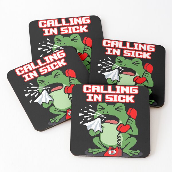 Item preview, Calling In Sick - Funny Pixel Art Frog With Telephone designed and sold by artistastshirt.