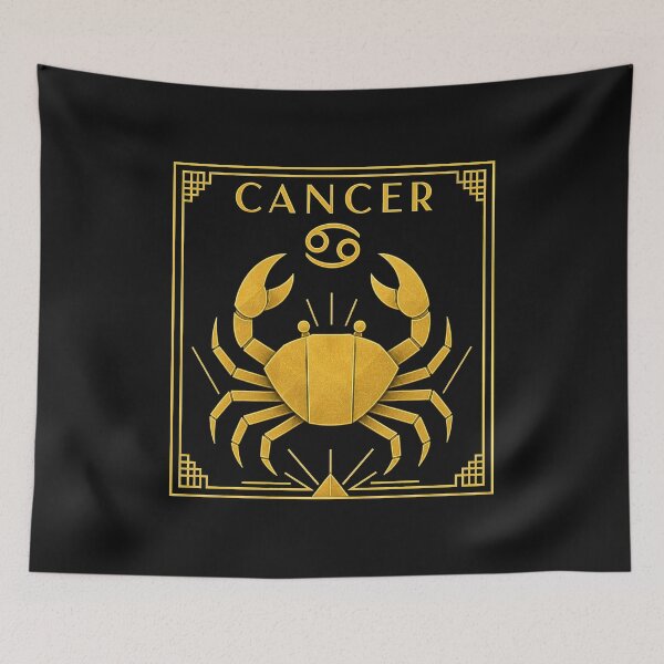Item preview, art deco style Cancer zodiac sign t-shirt designed and sold by CMYKStudio.