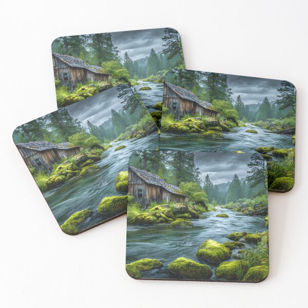 Item preview, Serenity in Nature by the Streamside Cabin designed and sold by Artessie.