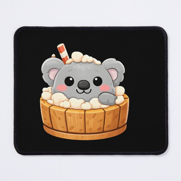 Item preview, Cozy Koala in Wooden Bathtub Illustration - Pastel Kawaii Aesthetic designed and sold by Trendora90.