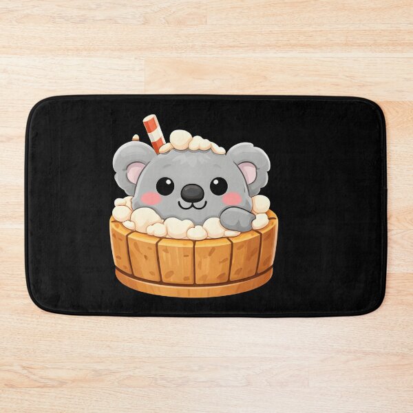 Item preview, Cozy Koala in Wooden Bathtub Illustration - Pastel Kawaii Aesthetic designed and sold by Trendora90.