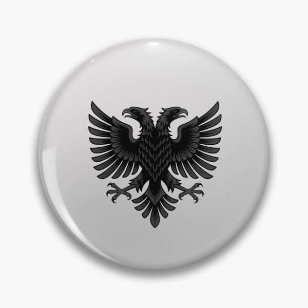Item preview, Highly detailed Albanian double-headed eagle emblem in a powerful heraldic style designed and sold by 123ks.