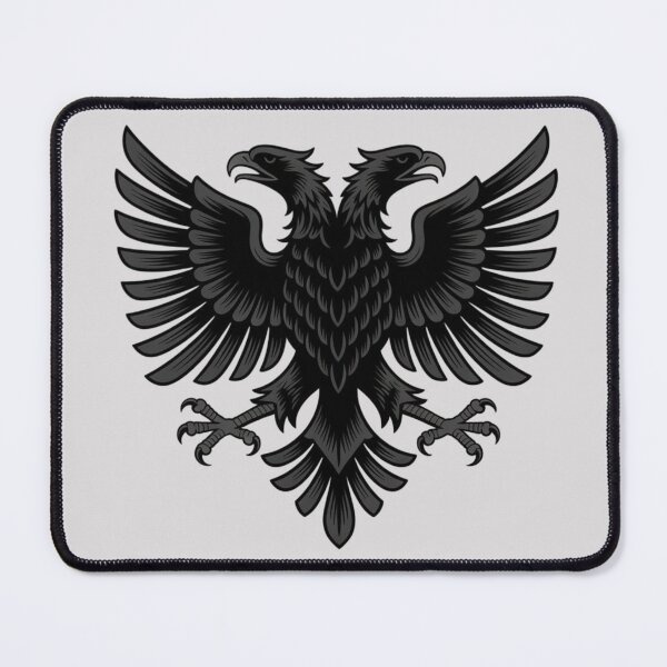 Item preview, Highly detailed Albanian double-headed eagle emblem in a powerful heraldic style designed and sold by 123ks.