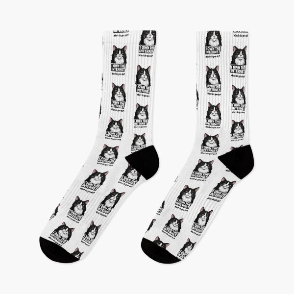 Item preview, I Own The Internet Sarcastic Tuxedo Cat Humor designed and sold by AntiqueImages.