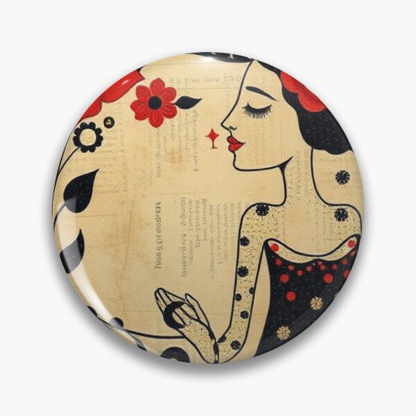 Item preview, Red and Black Feminine Illustration in Scrapbook Style designed and sold by RAISC.