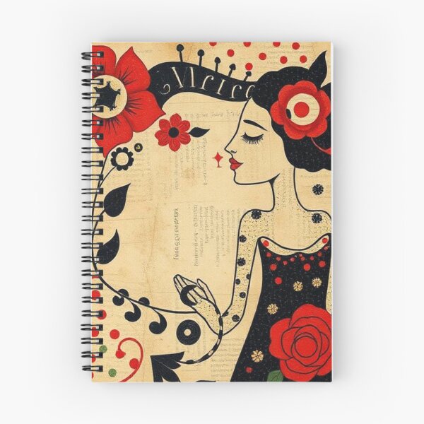 Item preview, Red and Black Feminine Illustration in Scrapbook Style designed and sold by RAISC.