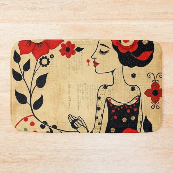 Item preview, Red and Black Feminine Illustration in Scrapbook Style designed and sold by RAISC.