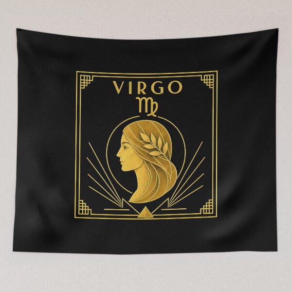 Item preview, art deco style VIRGO zodiac sign t-shirt designed and sold by CMYKStudio.