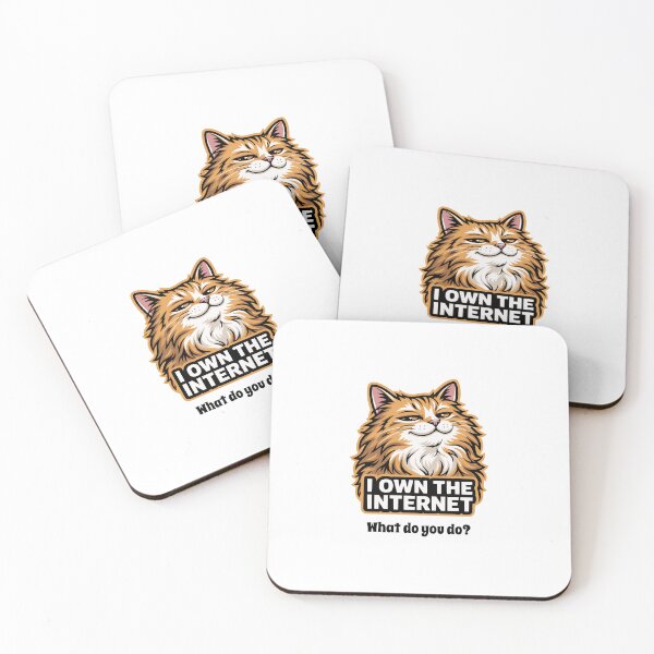 Item preview, Smug Cat I Own The Internet Feline Meme designed and sold by AntiqueImages.