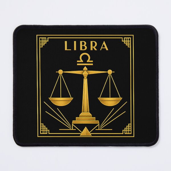 Item preview, art deco style LIBRA zodiac sign t-shirt designed and sold by CMYKStudio.