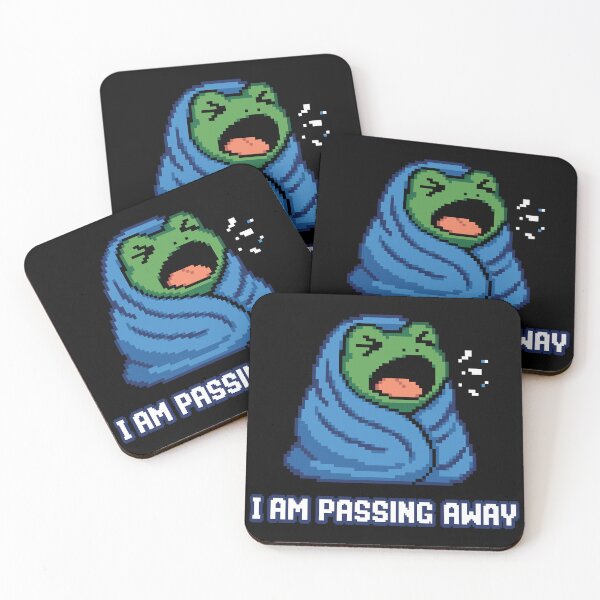Item preview, I Am Passing Away - Funny Dramatic Sick Frog Pixel Art designed and sold by artistastshirt.