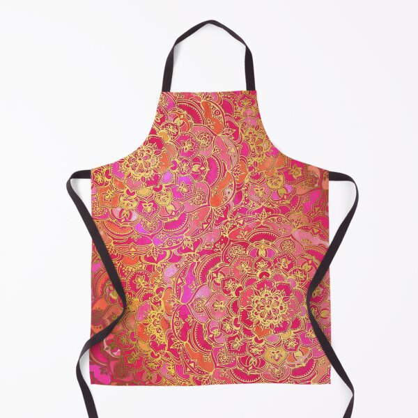 Item preview, Hot Pink and Gold Baroque Floral Pattern designed and sold by micklyn.