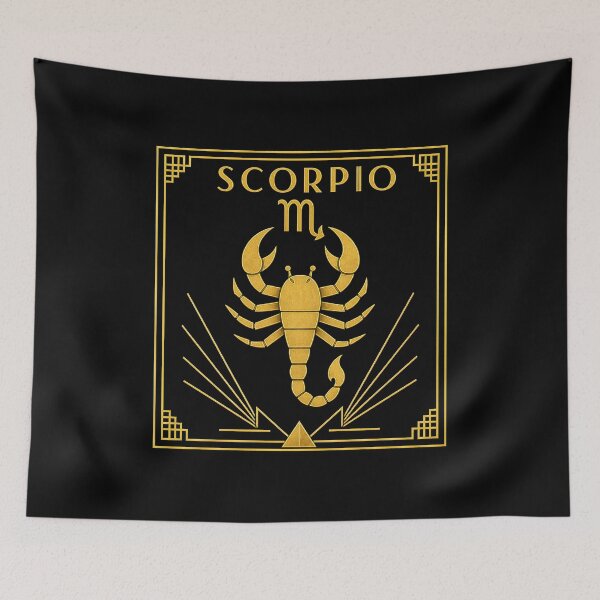 Item preview, Art deco style SCORPIO zodiac sign t-shirt designed and sold by CMYKStudio.