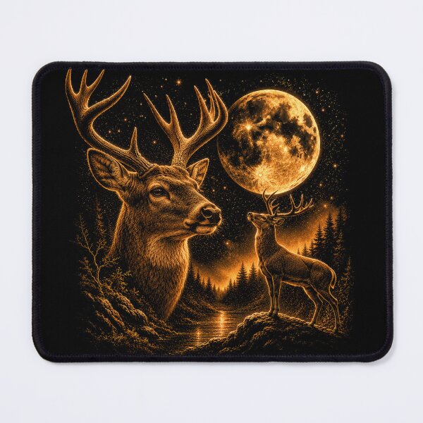 Item preview, Deer Howling To The Moon Vintage 90s Graphic designed and sold by will freed18.