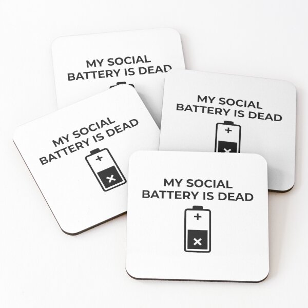 Item preview, My Social Battery Is Dead - Funny Introvert T-Shirt designed and sold by SociallyDrained.