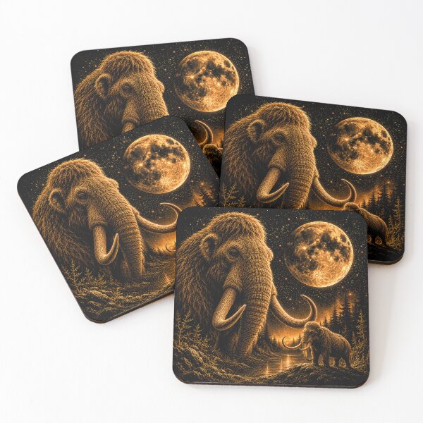 Item preview, Woolly Mammoth Howling To The Moon Vintage 90s Graphic designed and sold by will freed18.
