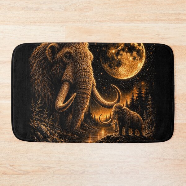 Item preview, Woolly Mammoth Howling To The Moon Vintage 90s Graphic designed and sold by will freed18.