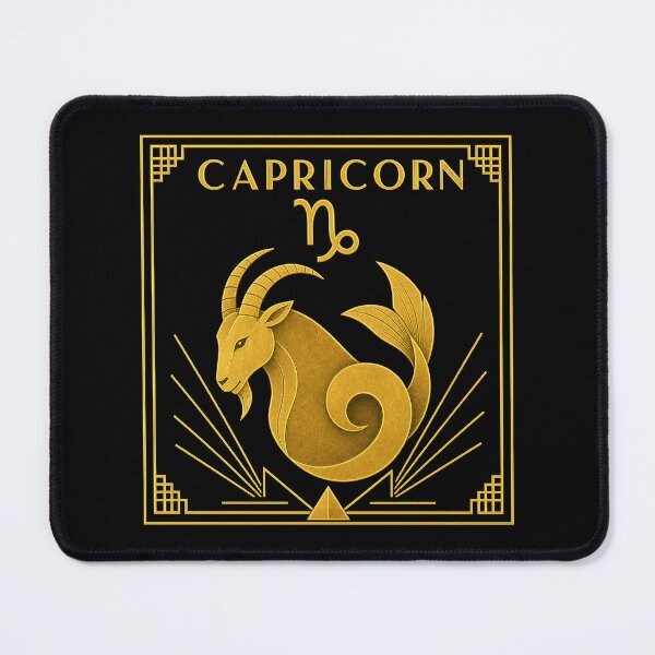 Item preview, Art deco style CAPRICORN zodiac sign t-shirt designed and sold by CMYKStudio.