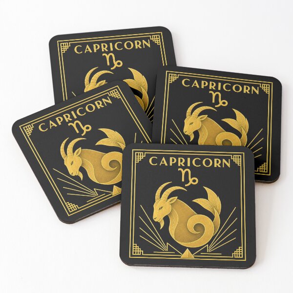 Item preview, Art deco style CAPRICORN zodiac sign t-shirt designed and sold by CMYKStudio.