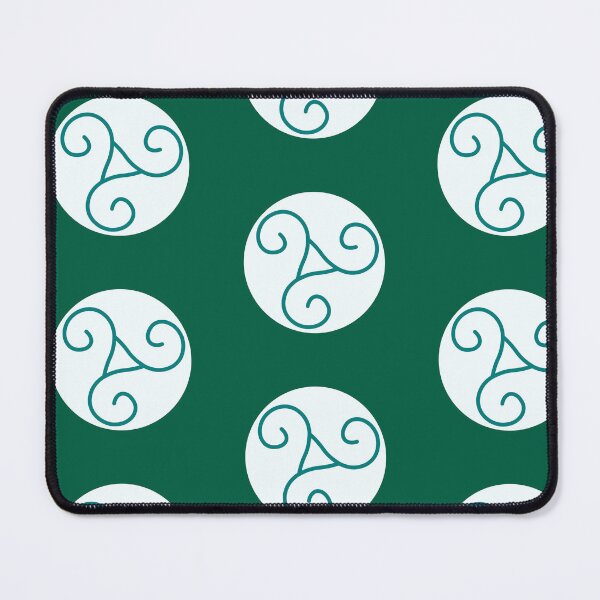 Item preview, Green Triskelion emblem on a white background designed and sold by Provinces de France.