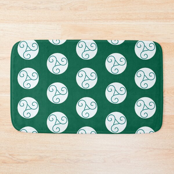 Item preview, Green Triskelion emblem on a white background designed and sold by Provinces de France.