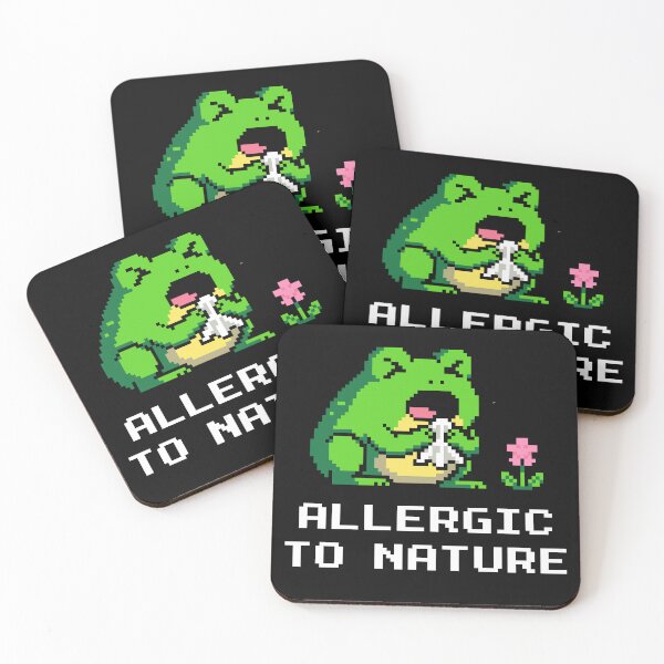 Item preview, Spring Allergies - Funny Sad Frog with Tissue Pixel Art designed and sold by artistastshirt.