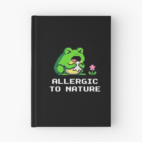 Item preview, Spring Allergies - Funny Sad Frog with Tissue Pixel Art designed and sold by artistastshirt.