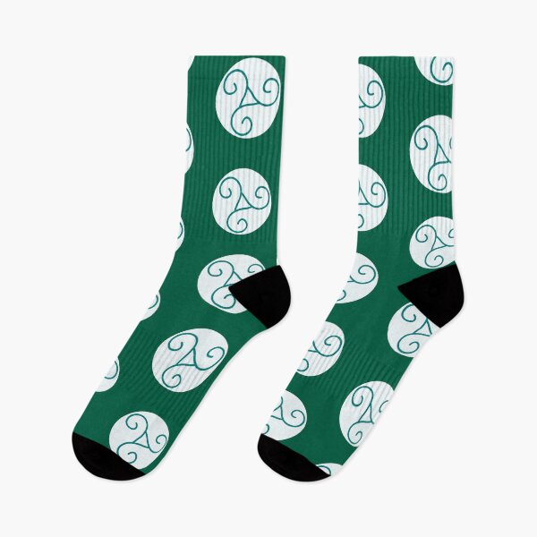 Item preview, Green Triskelion emblem on a white background designed and sold by Provinces de France.