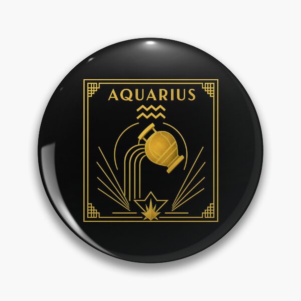 Item preview, Art deco style AQUARIUS zodiac sign t-shirt designed and sold by CMYKStudio.