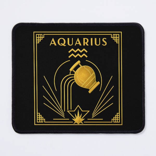 Item preview, Art deco style AQUARIUS zodiac sign t-shirt designed and sold by CMYKStudio.
