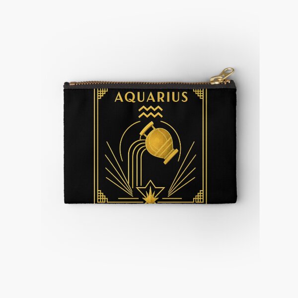 Item preview, Art deco style AQUARIUS zodiac sign t-shirt designed and sold by CMYKStudio.