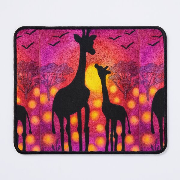 Item preview, Savanna sunset with mom designed and sold by Paintedhues.