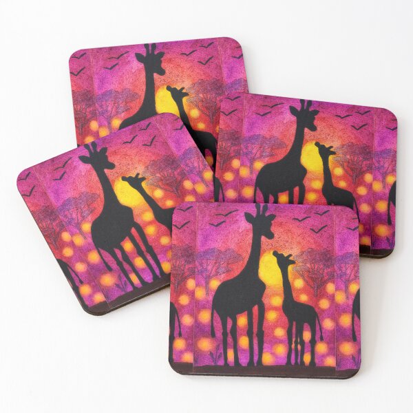 Item preview, Savanna sunset with mom designed and sold by Paintedhues.