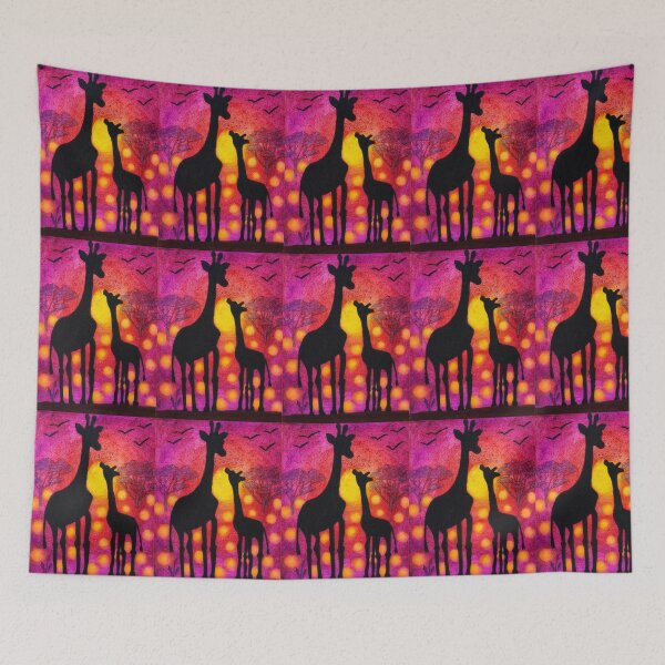 Item preview, Savanna sunset with mom designed and sold by Paintedhues.